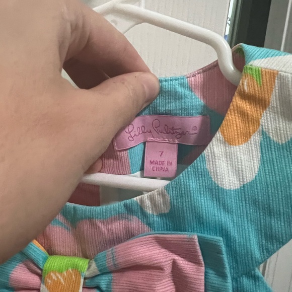 Lilly Pulitzer Girls Floral Dress size 7 EUC - Picture 2 of 2